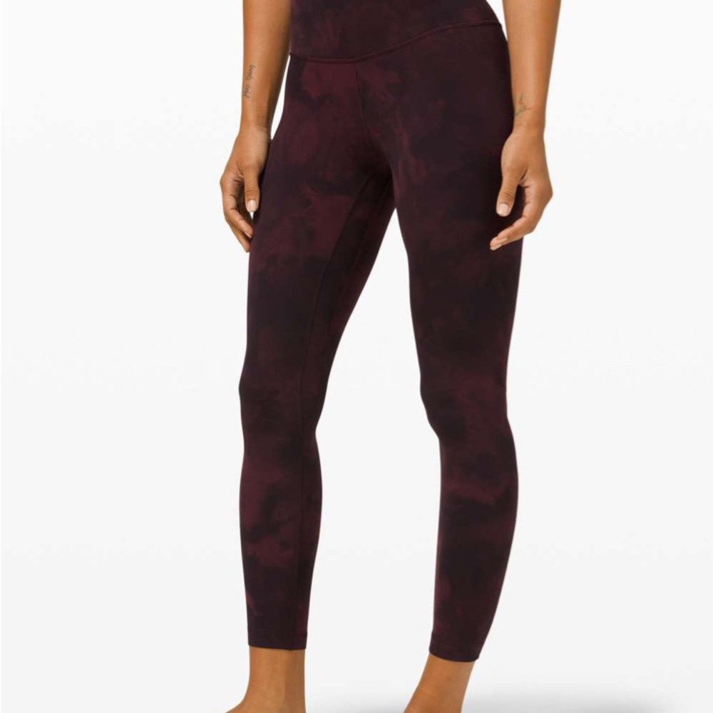 NWOT Lululemon Align Pant 25" Diamond Diamond Dye Cassis Black